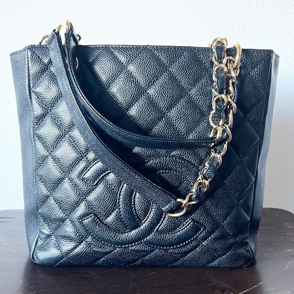 Authentic Chanel Matelasse Bag Leather Caviar Skin Shoulder Bag - Picture 1 of 16